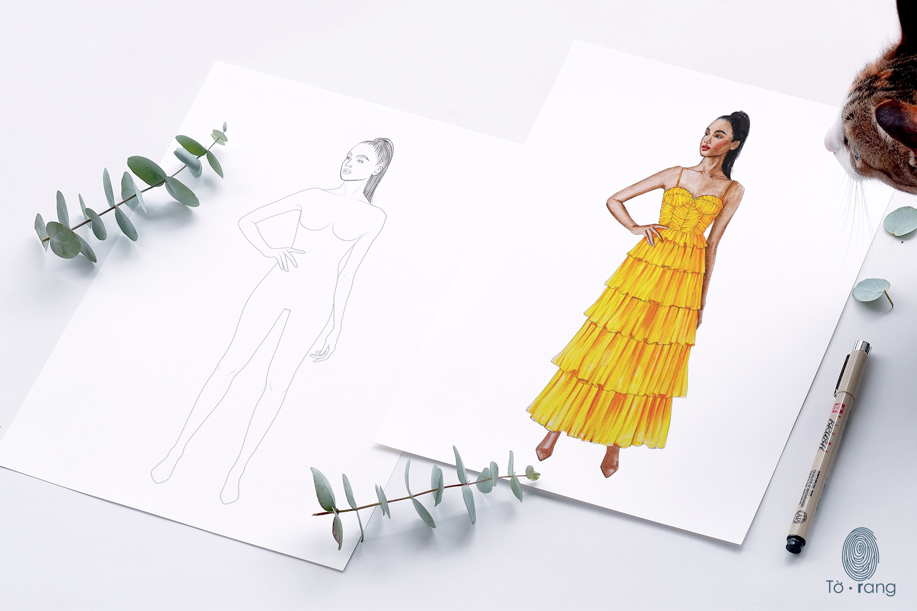 10 Female Fashion Croquis Templates, 8 Heads, Female Fashion Figure, Fashion Illustration, Croquis Vector - Image 10