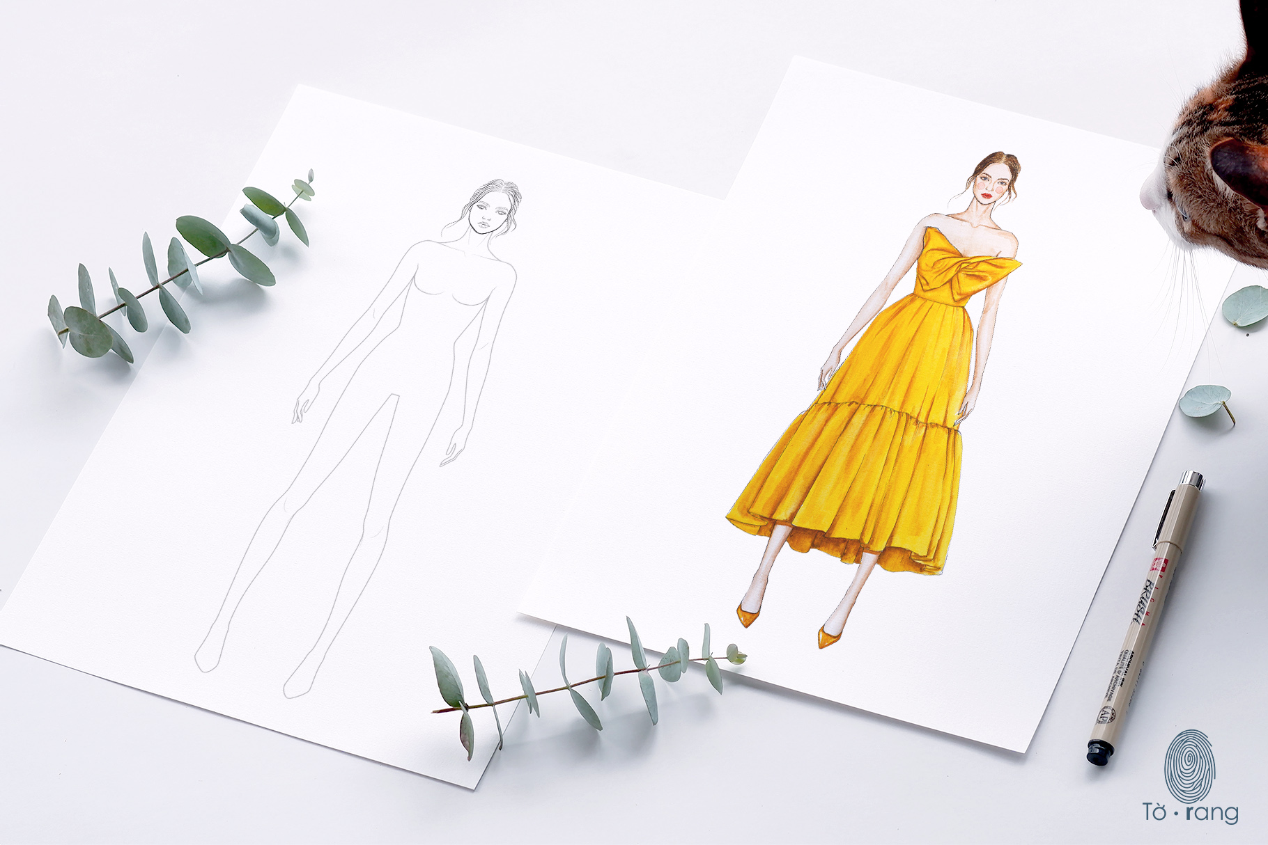 Female Fashion Figure Template, 9-Head Fashion Croquis, Croquis Templates for Fashion Illustrations, Croquis Vector - Image 5