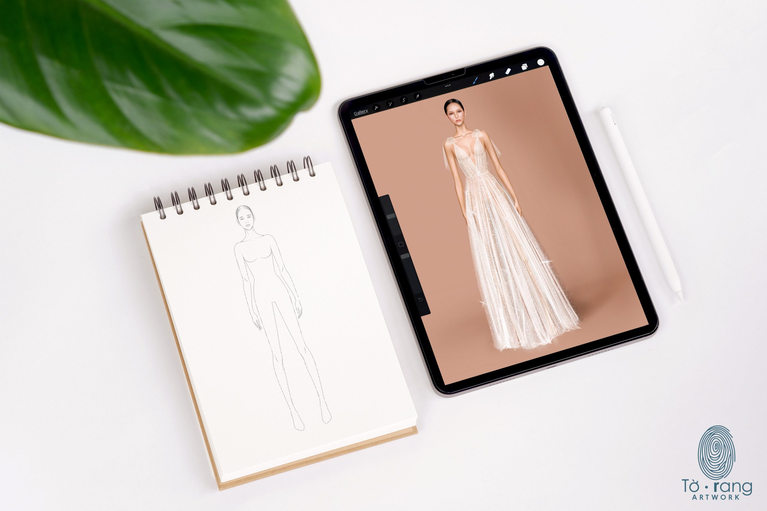Female Fashion Croquis Templates, Front and Back, 3 Different Colored Skin Tones, 9-Head Fashion Figure, Fashion Illustration - Image 6