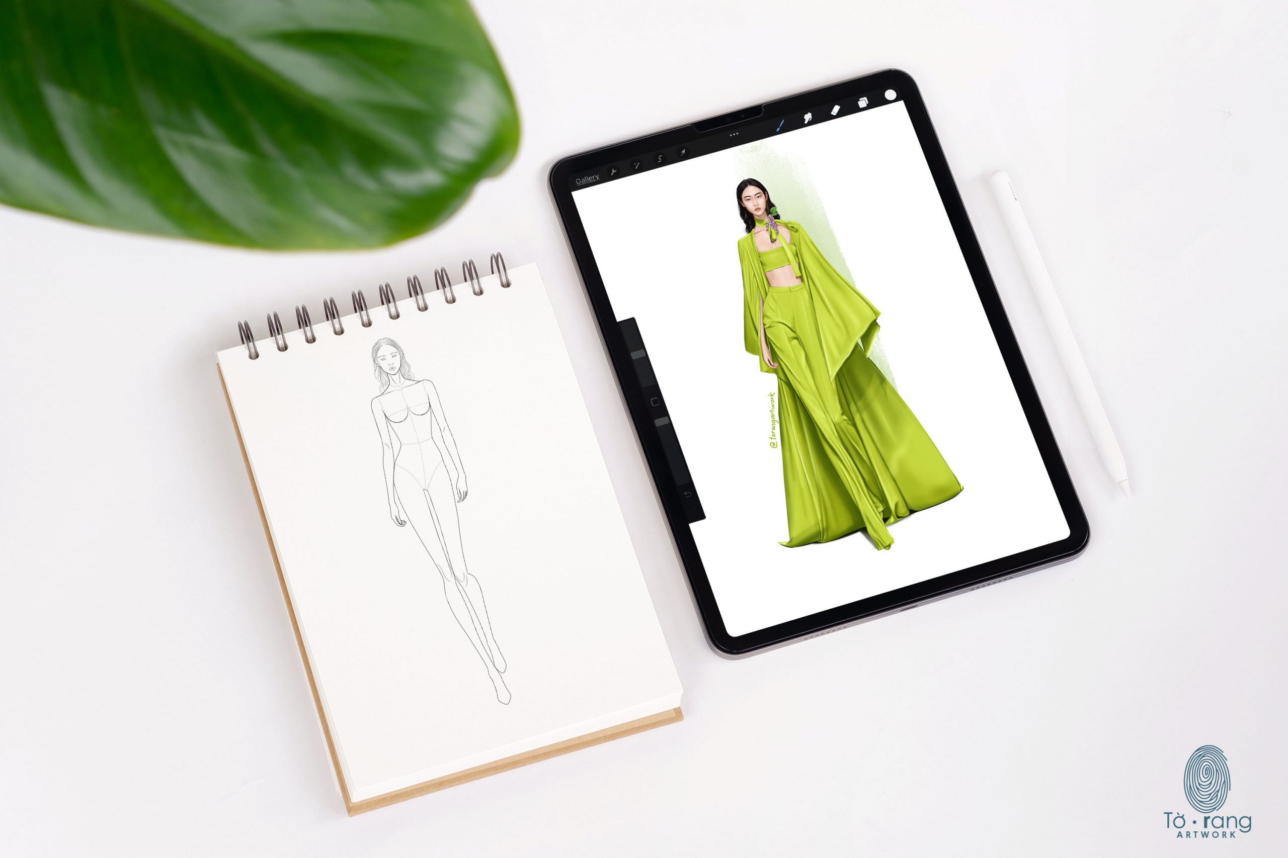 Female Fashion Croquis Templates, 10 Head Fashion Figure, Asian Model - Image 6